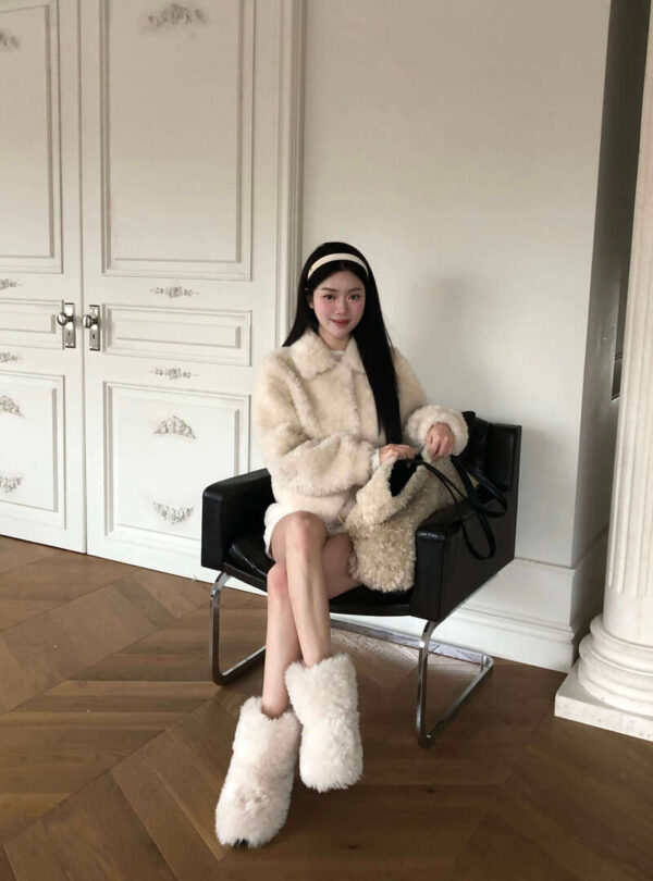 Y21 黛西蕾的巴黎歌劇院羊毛絨毛外套