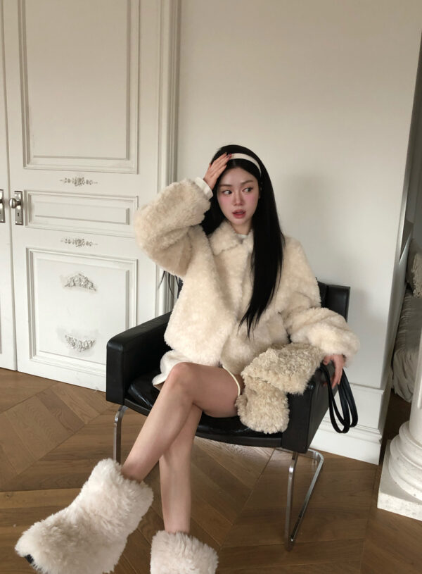 Y21 黛西蕾的巴黎歌劇院羊毛絨毛外套