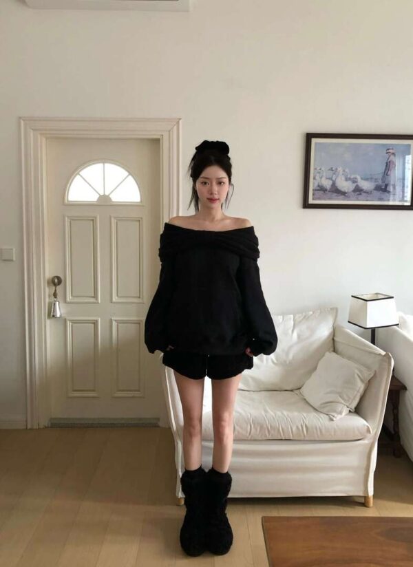 Y27 維爾拉的捲捲絨毛鬆緊腰短褲