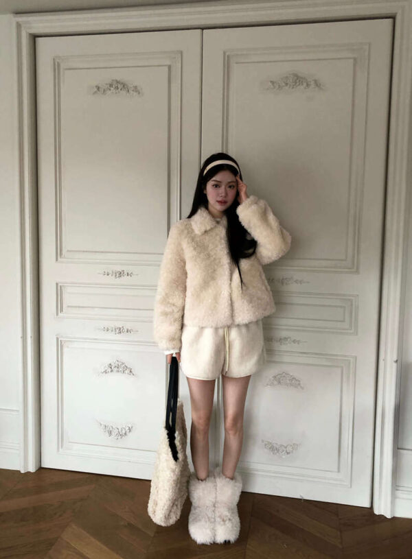 Y21 黛西蕾的巴黎歌劇院羊毛絨毛外套