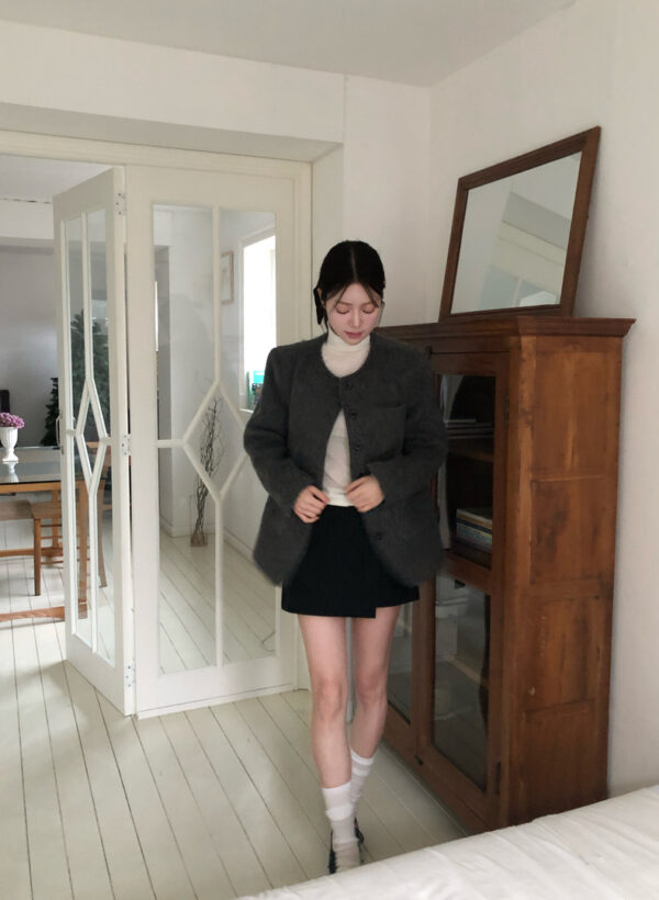 W31 夏洛特的法式毛呢中長款大衣外套