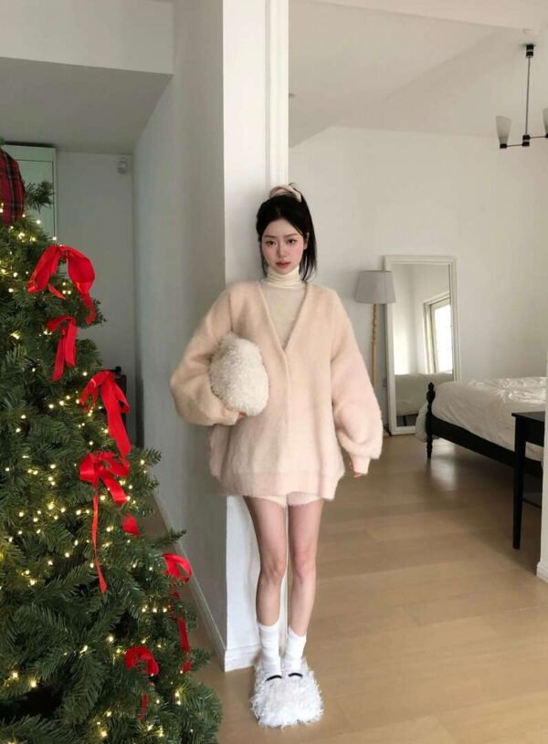 Y25 伊麗莎白的柔軟天絲羊毛彈力高領上衣