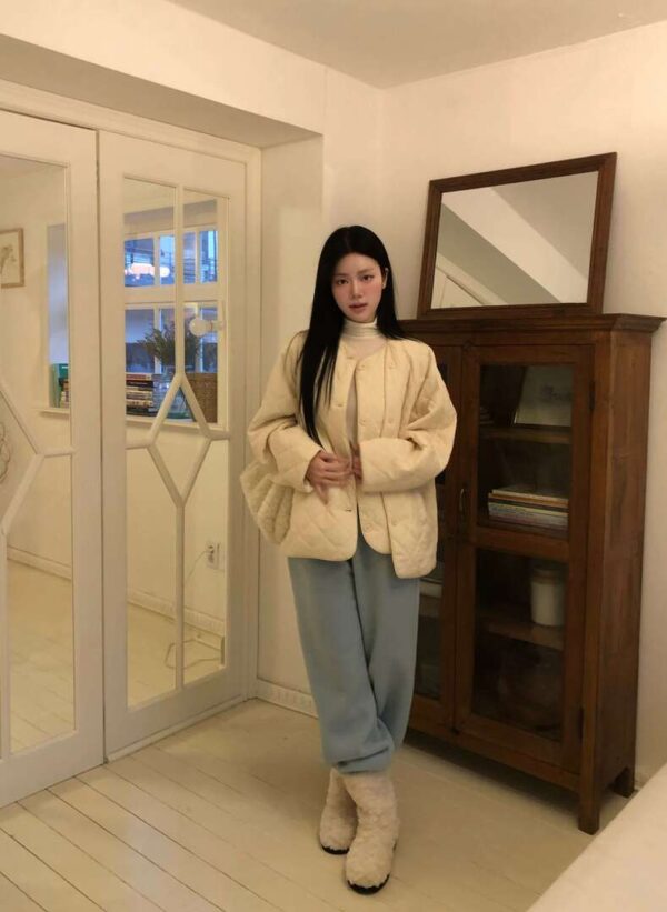 1 (47) W24 聖托里尼的軟Q內絨毛縮口棉褲