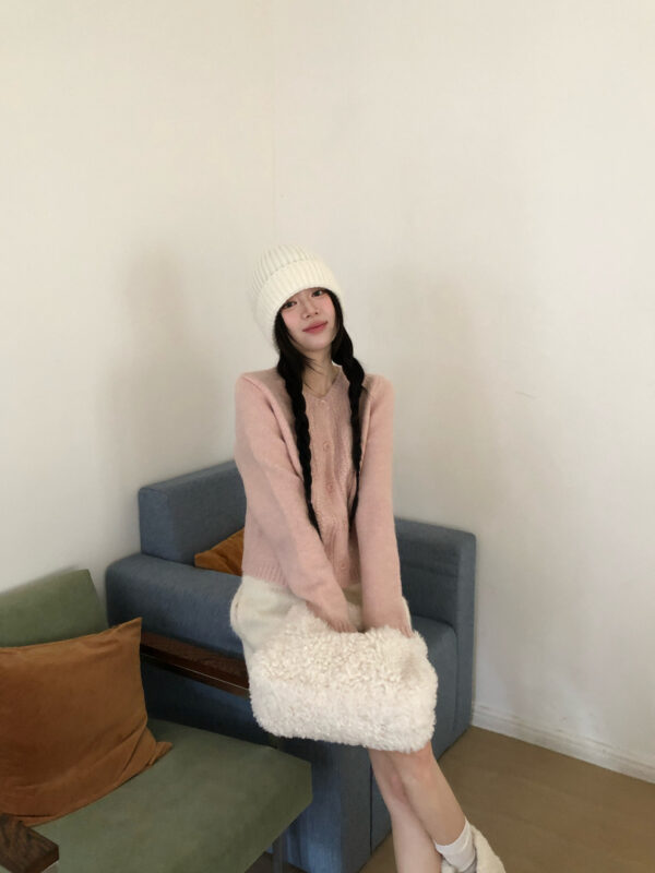 Y20 布魯克林的柔軟拼接麻花針織上衣外套