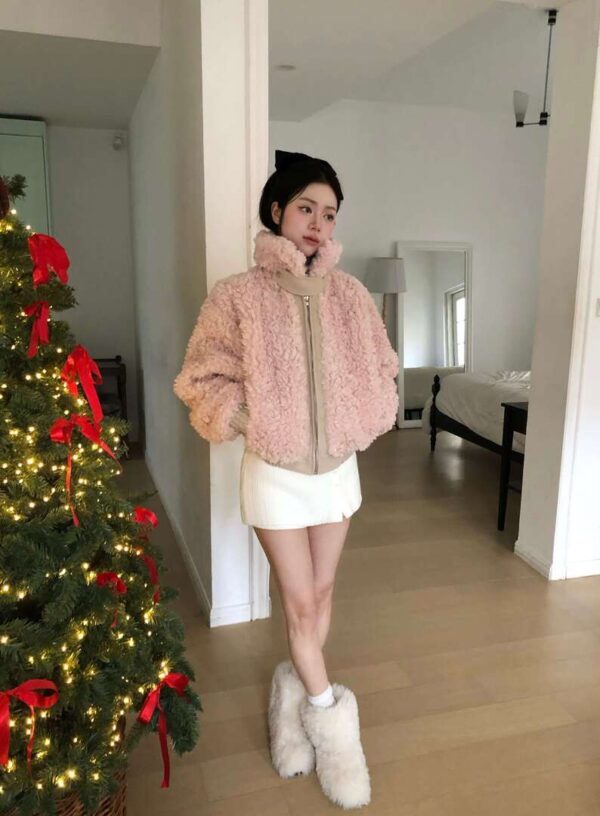 Y29 Giverny吉維妮的捲Q小羊毛外套