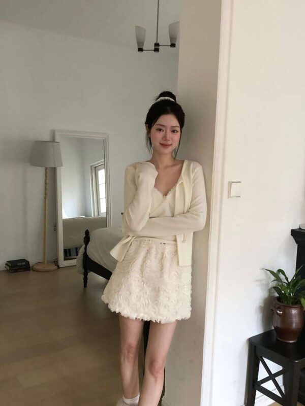 Y17 Claire克萊爾的蕾絲針織背心+外套set