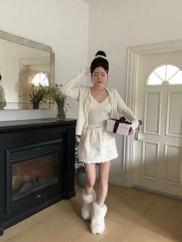 Y17 Claire克萊爾的蕾絲針織背心+外套set