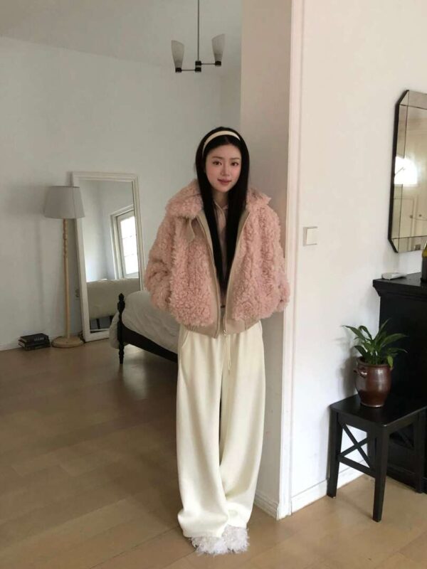 Y19 愛丁堡的軟絨毛直筒長褲