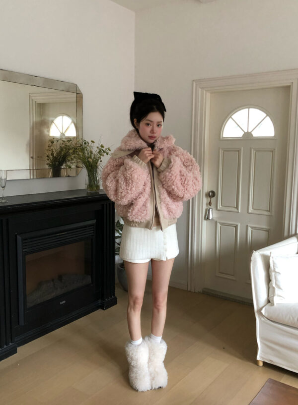 Y29 Giverny吉維妮的捲Q小羊毛外套