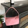 Y47 黛米的巴黎粉色麂皮手提包
