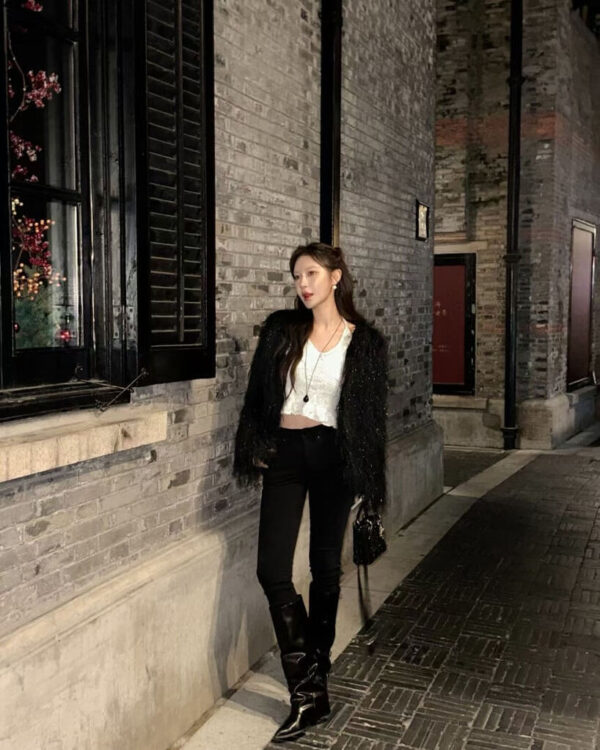 Y57 Beryl貝拉的細閃柔軟毛毛外套