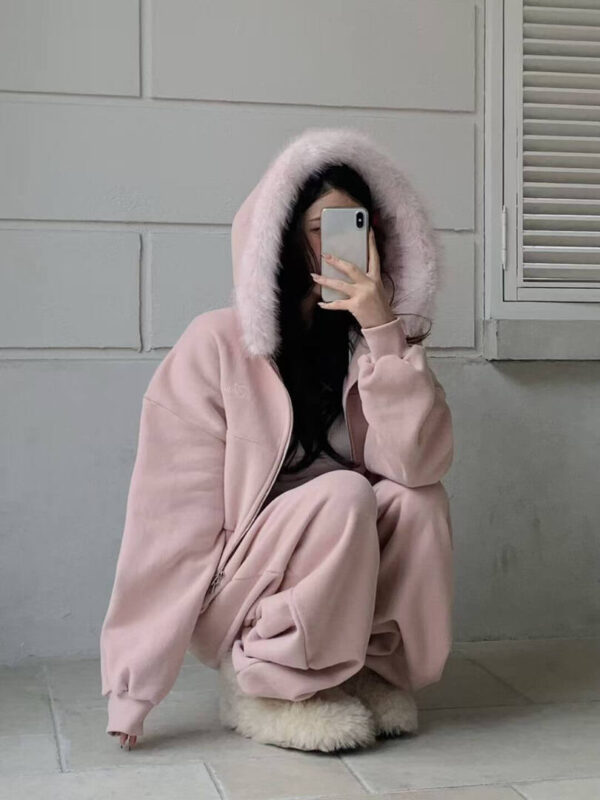 Y55 Lena莉娜的絨毛內刷毛帽t外套