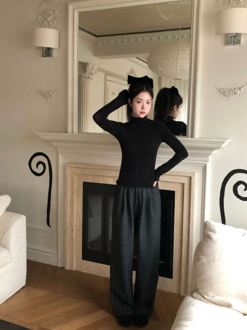 Y11 Sarah莎拉的設計師內刷毛顯瘦棉褲