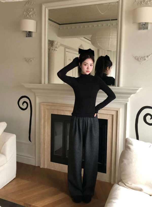 Y11 Sarah莎拉的設計師內刷毛顯瘦棉褲