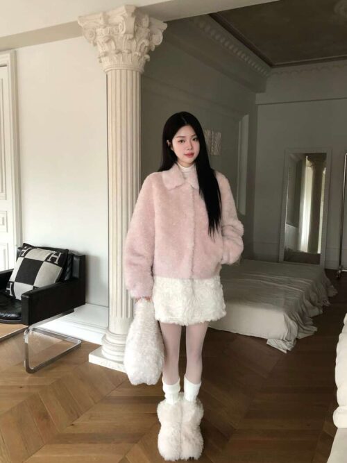 Y21 黛西蕾的巴黎歌劇院羊毛絨毛外套