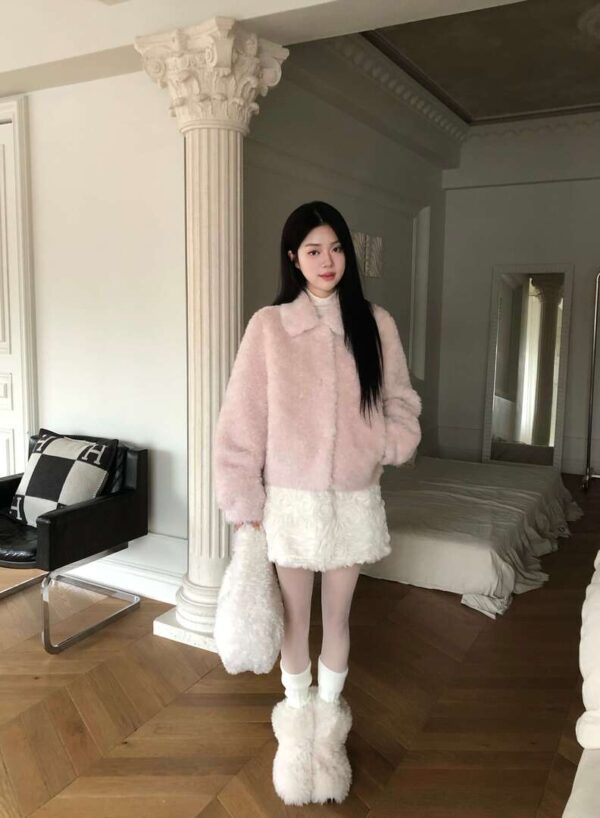 Y21 黛西蕾的巴黎歌劇院羊毛絨毛外套