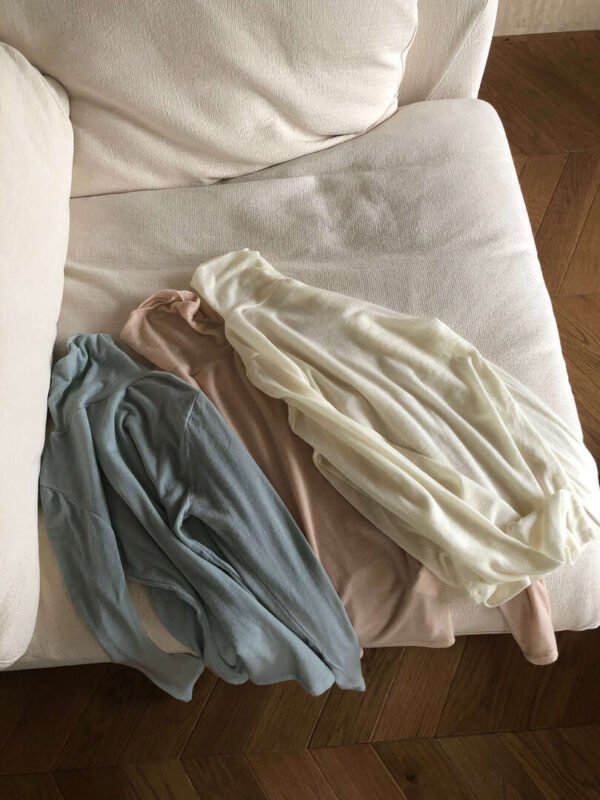 Y25 伊麗莎白的柔軟天絲羊毛彈力高領上衣