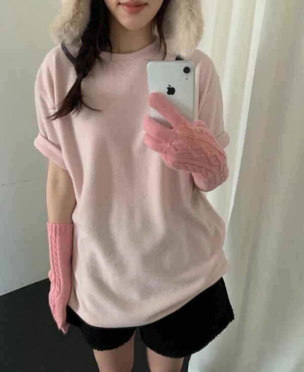 Y33 埃莉諾的小綿羊毛毛鬆緊腰短褲