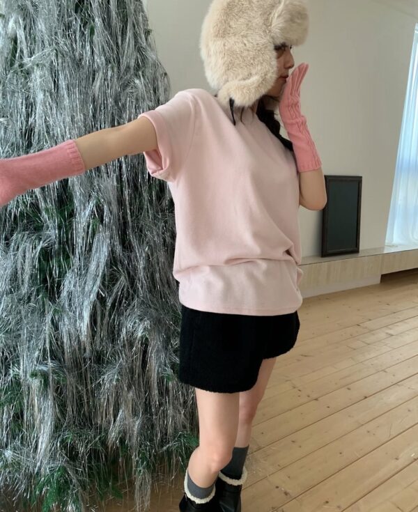 Y33 埃莉諾的小綿羊毛毛鬆緊腰短褲