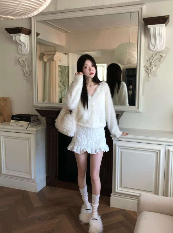 1 (12) Z41 薇諾希的短絨毛針織毛衣外套