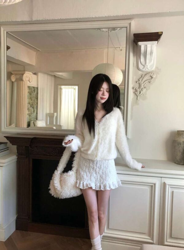 1 (13) Z41 薇諾希的短絨毛針織毛衣外套