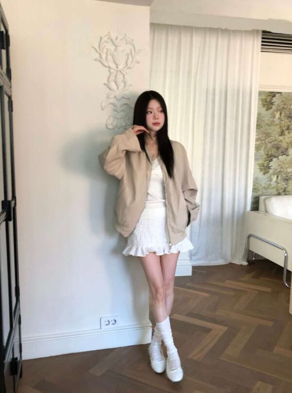 Z42 Hugo雨果的小花蕾絲荷葉裙子