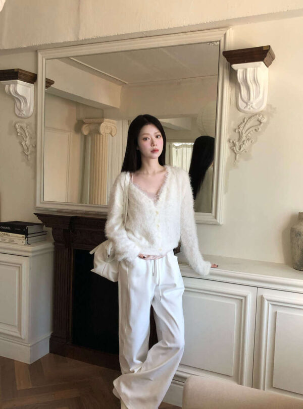 1 (40) Z41 薇諾希的短絨毛針織毛衣外套