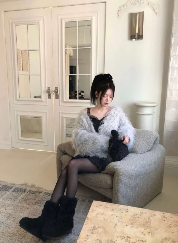 Z24 聖日耳曼的軟長絨毛針織外套