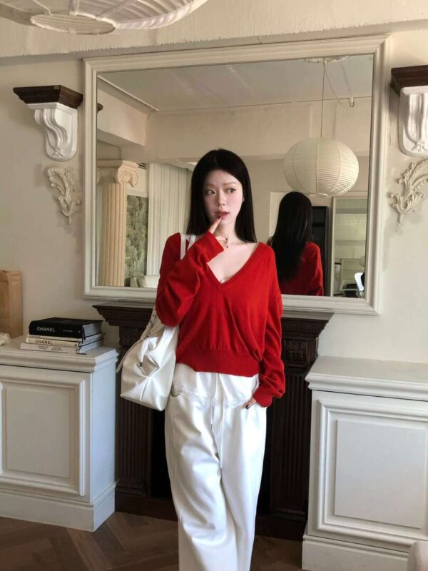 Z18 Elodie艾洛蒂的v領針織上衣