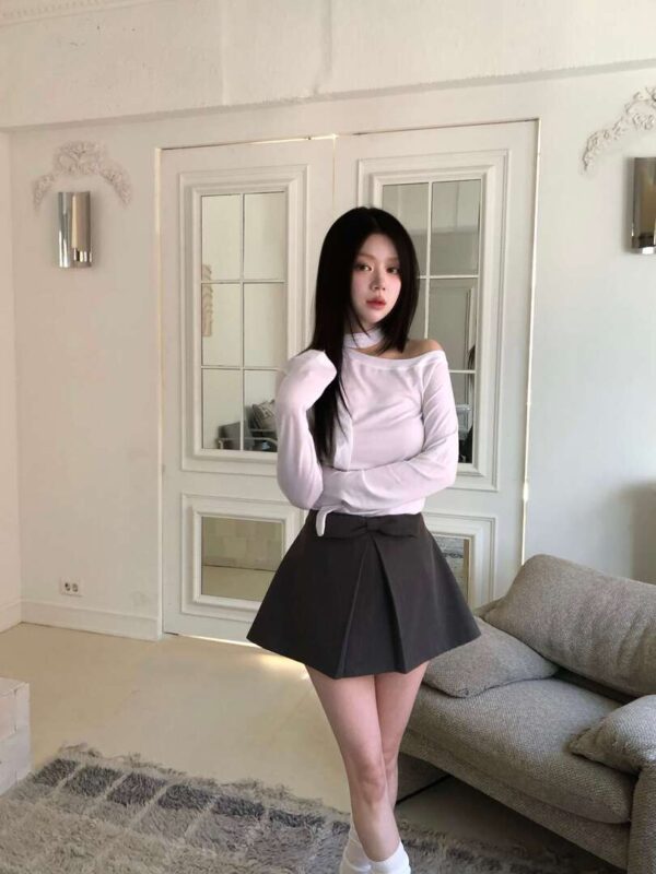 Z03 Vienna維也納晚宴的蝴蝶結百褶裙