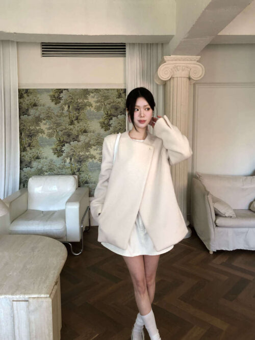 Z36 查茨沃斯莊園的柔軟短毛貝殼扣外套