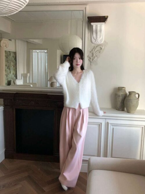 Z19 貝瑟妮的玫瑰花園直筒西裝褲