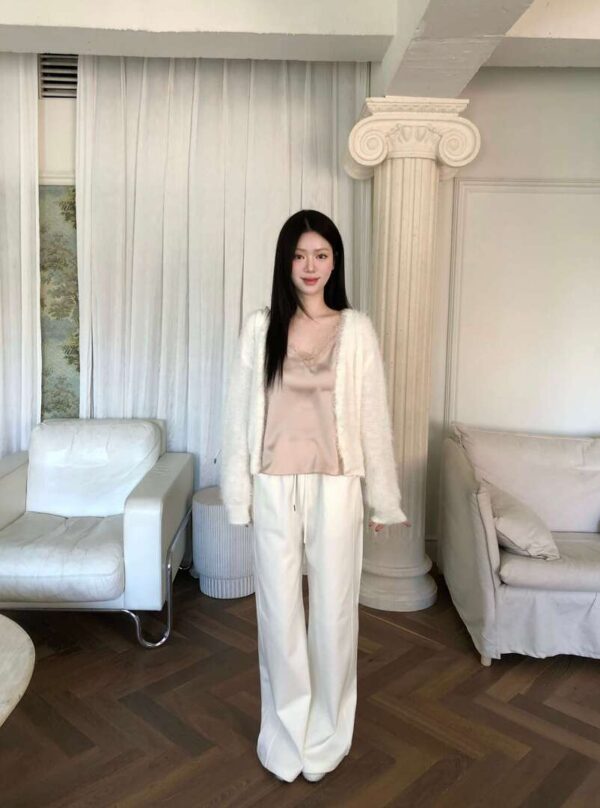 2 Z23 Delis黛莉絲法式顯瘦直筒棉褲