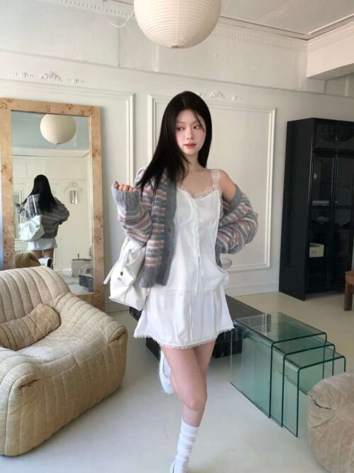 Z35 Camillena卡米蕾娜的緞面蕾絲短裙