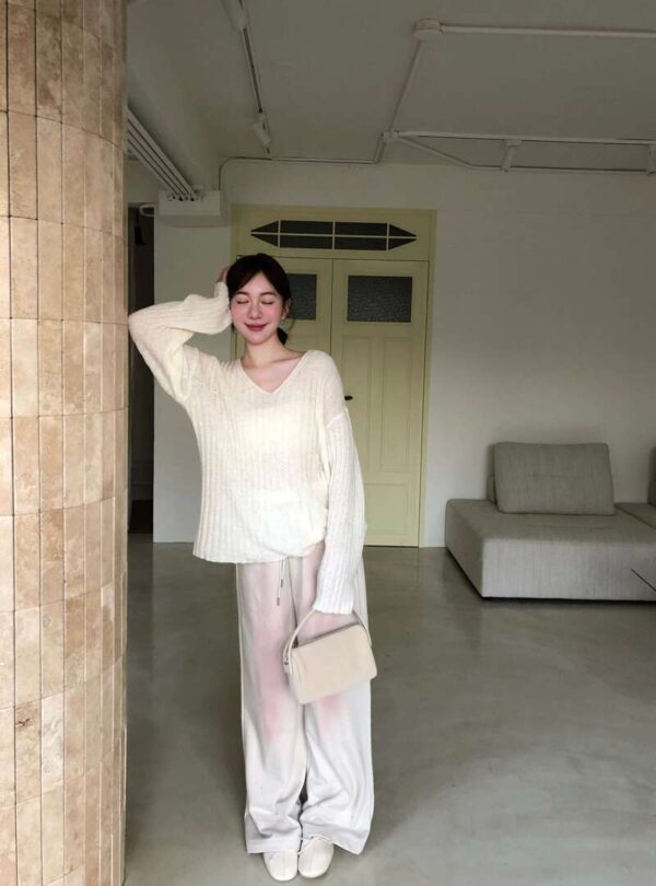 AB07 Winnie溫妮的粉嫩腮紅直筒棉褲