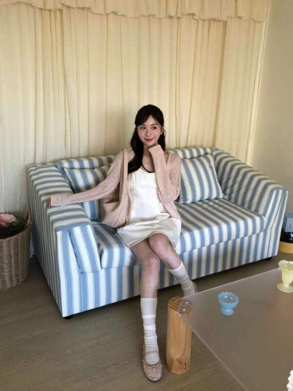 AB04 杜樂麗花園的典雅拼接網紗短洋裝