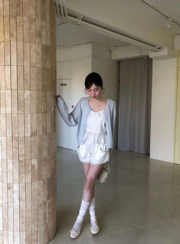 AB10 溫格多琳的緞面柔光蕾絲短褲