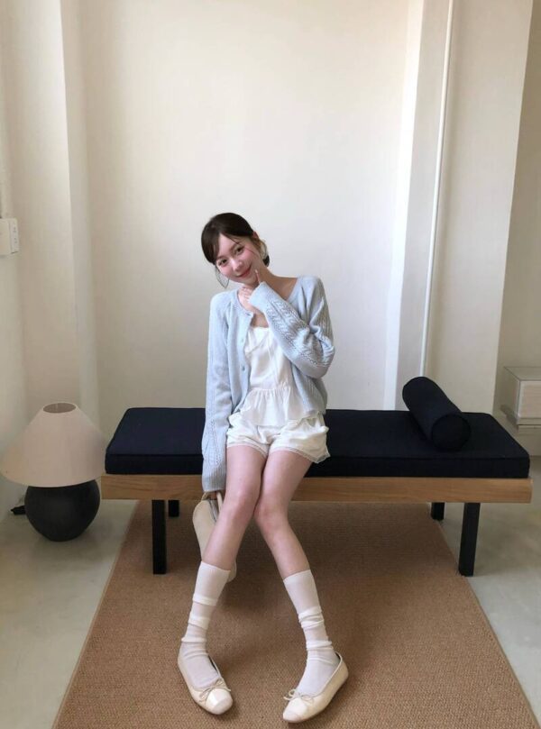 AB10 溫格多琳的緞面柔光蕾絲短褲