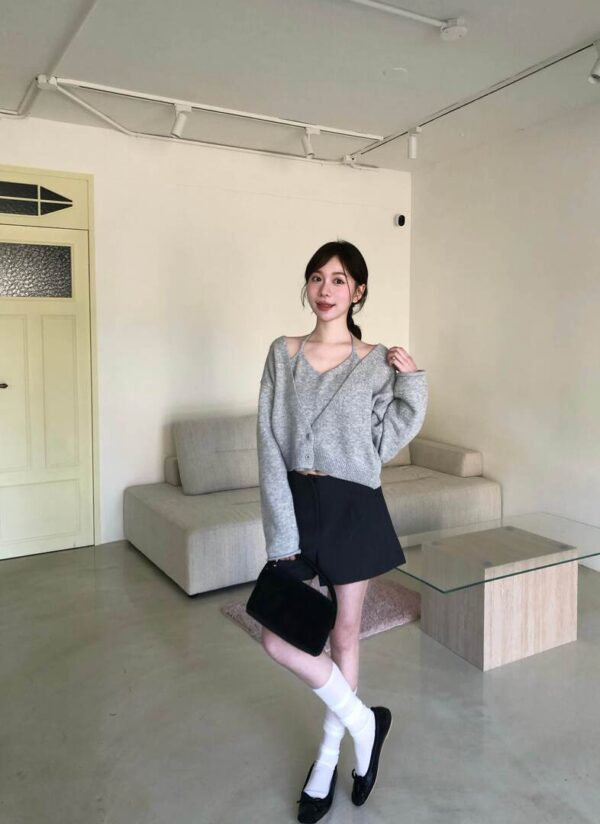 AB25 艾莉諾的巴黎花園薄款顯瘦西裝短褲