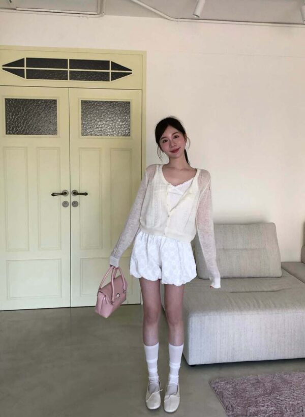 AB19 Rosalie羅莎莉的小花蕾絲蝴蝶結花苞短褲