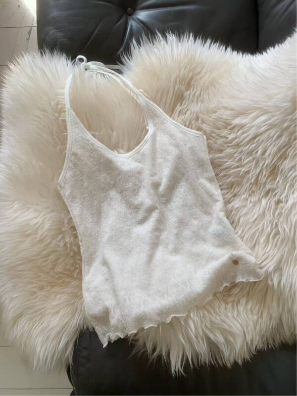 AB45 Marian瑪麗安的柔軟布蕾絲繞脖背心