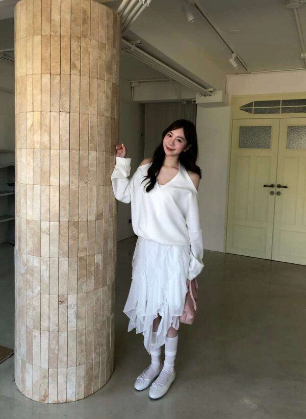 AB11 Cecilia塞西莉雅的柔紗不規則中長裙