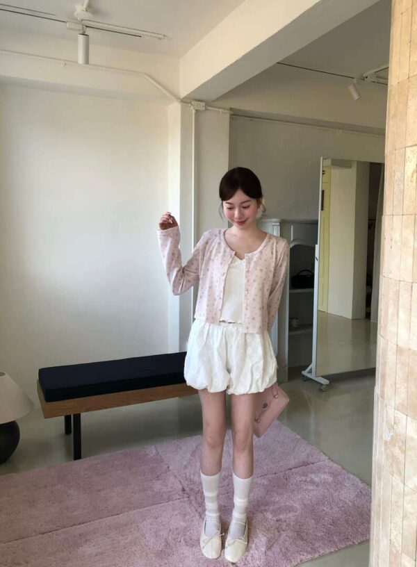 AB16 維也納的霍夫堡小玫瑰蕾絲珍珠薄外套