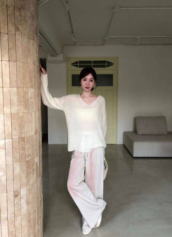 AB07 Winnie溫妮的粉嫩腮紅直筒棉褲