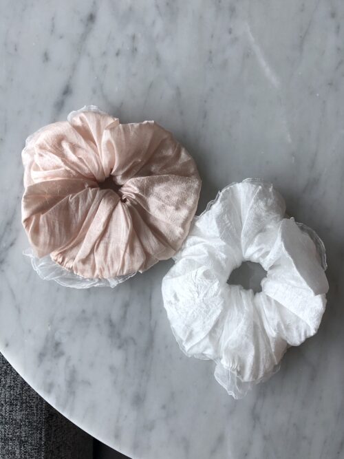 AB38 瑪格麗特的柔光緞面網紗大腸圈