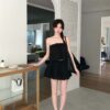 AC11 Cassie卡西的柔軟小花蕾絲平口蝴蝶結背心