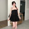 AC11 Cassie卡西的柔軟小花蕾絲平口蝴蝶結背心