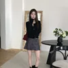 AD48 Giverny吉維尼的花園微光緞面裙