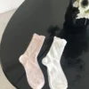 AD51 Ninette妮奈特的芭蕾粉蝴蝶結花邊襪