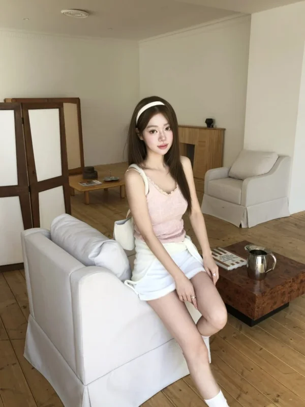 AD01 Odélia歐黛莉亞的柔花蕾絲曲線背心